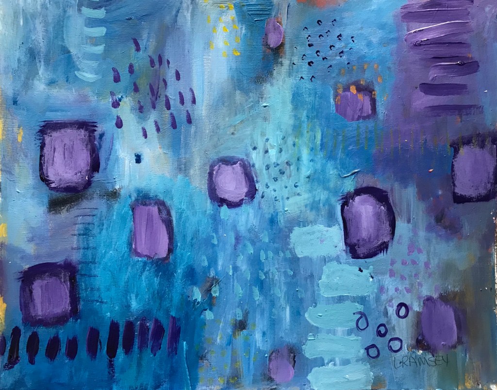 Image (c) 2020  Lisa Ramsey, Put a Candle In the Window, 11”x14” acrylic on paper